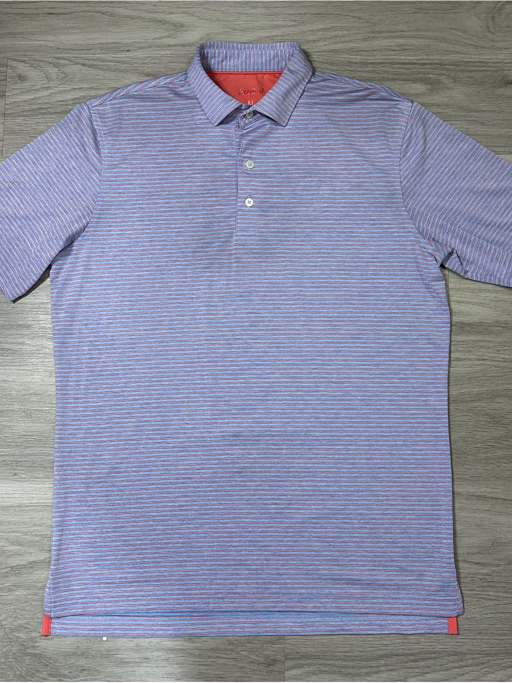 Johnnie-O Men's Blue Stripe Polo Shirt